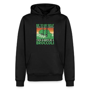 Toujours être un légume de légumes de brocoli - Sweat à capuche Premium bio Homme - noir - Devant - Nico (187cm)