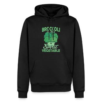 Broccoli Is My Spirit Vegetable Veggie Broccolies - Männer Premium Bio Hoodie - Schwarz - Vorne - Nico (187cm)