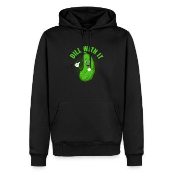Dill With It Pickle Cucumber - Männer Premium Bio Hoodie - Schwarz - Vorne - Nico (187cm)