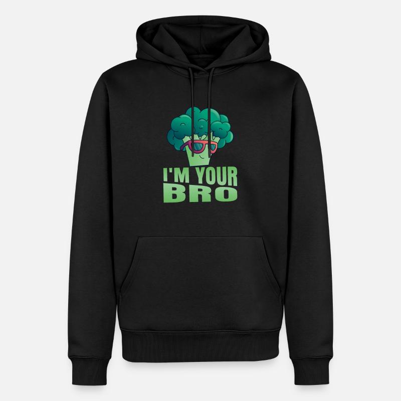 I'm Your Bro Broccoli Vegetable - Männer Premium Bio Hoodie - Schwarz