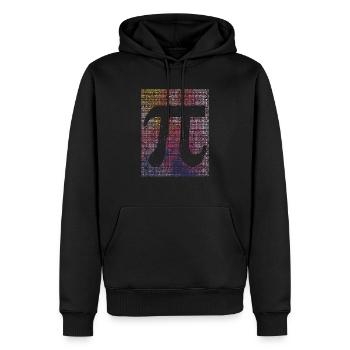 10000 chiffres Pi Day Sign Math Nerd Funny Math - Sweat à capuche Premium bio Homme - noir - Devant - Nico (187cm)