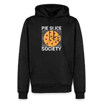 Pie Slice Society Mathe-Liebhaber Nerd Geek Pi Day - Männer Premium Bio Hoodie - Schwarz - Vorne - Nico (187cm)