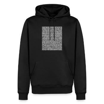 10000 chiffres Pi Day signe Math Lover drôle - Sweat à capuche Premium bio Homme - noir - Devant - Nico (187cm)