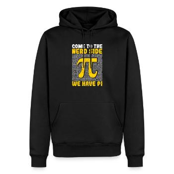Komm auf die Nerd-Seite Wir haben Pi Day Math Nerd - Männer Premium Bio Hoodie - Schwarz - Vorne - Nico (187cm)