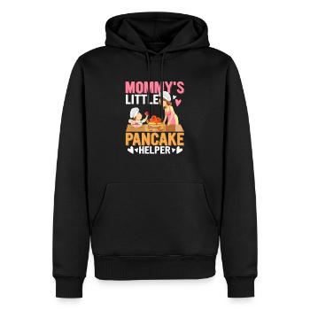 Mommy's Little Pancake Helper Pancake Day Foodie F - Men’s Premium Organic Hoodie - black - Front - Nico (187cm)