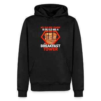 My Superpower Is Building A Breakfast Tower Syrup - Männer Premium Bio Hoodie - Schwarz - Vorne - Nico (187cm)