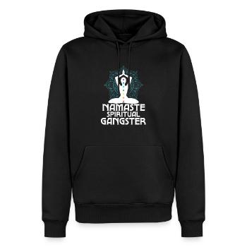 Namaste Spiritual Gangster Meditating Yoga Class - Männer Premium Bio Hoodie - Schwarz - Vorne - Nico (187cm)