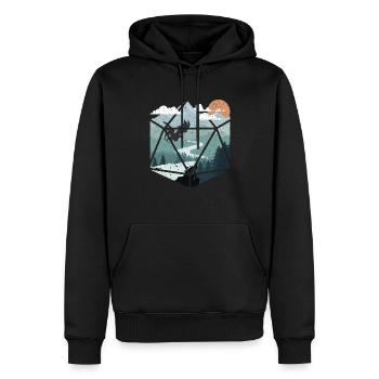 Rpg RPG jeu de rôle sur table dés dragon château - Sweat à capuche Premium bio Homme - noir - Devant - Nico (187cm)