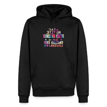 Ich Bin Jetzt Ein Schulkind Ich Rette Die Schule - Männer Premium Bio Hoodie - Schwarz - Vorne - Nico (187cm)