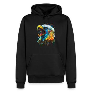 Eagle cry - Men’s Premium Organic Hoodie - black - Front - Nico (187cm)