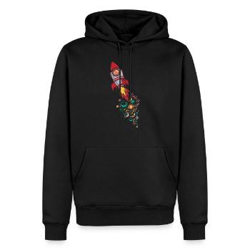 Aerospace Space Flight Space Travel - Spaceship Sp - Männer Premium Bio Hoodie - Schwarz - Vorne - Nico (187cm)