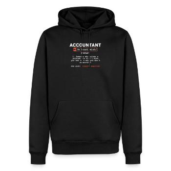 Lustiger Buchhalter Definition Cool Steuerprüfer Cool - Männer Premium Bio Hoodie - Schwarz - Vorne - Nico (187cm)