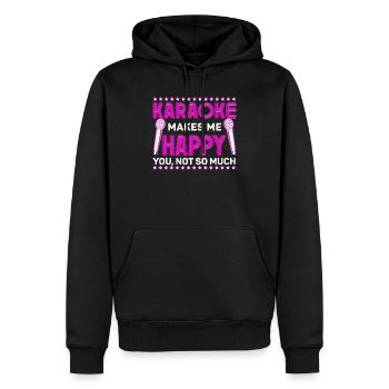 Karaoke Singer 80s Retro Karaoke - Männer Premium Bio Hoodie - Schwarz - Vorne - Nico (187cm)