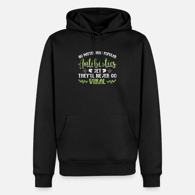 Science Microbiologie Microbiologiste - Sweat à capuche Premium bio Homme - noir