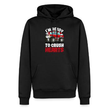 Ich bin bereit, Herzen zu zerquetschen Monster - Männer Premium Bio Hoodie - Schwarz - Vorne - Nico (187cm)