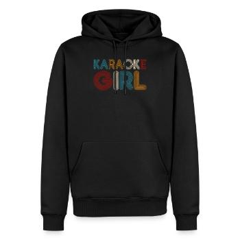 Karaoke Singer Retro Vintage - Männer Premium Bio Hoodie - Schwarz - Vorne - Nico (187cm)