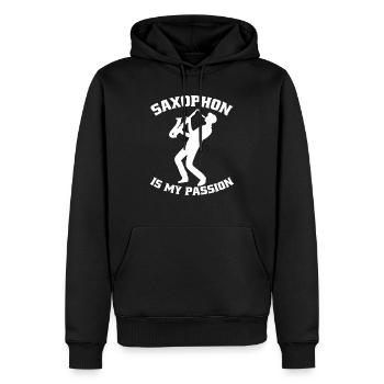 Saxophon Musik Instrument Saxofon Saxophonist - Männer Premium Bio Hoodie - Schwarz - Vorne - Nico (187cm)