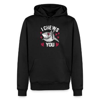 Hai Valentinstag Lustig V-Day Paare Liebe Ich - Männer Premium Bio Hoodie - Schwarz - Vorne - Nico (187cm)
