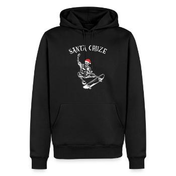 Santa Cruze - Skating Skeleton Skater Christmas - Männer Premium Bio Hoodie - Schwarz - Vorne - Nico (187cm)