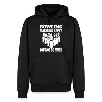 Bowling Cadeau Bowler Bowling Bowling Bowling Cône de boule - Sweat à capuche Premium bio Homme - noir - Devant - Nico (187cm)