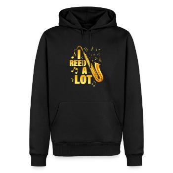 I Reed A Lot Saxophone Player Marching Band Saxoph - Sweat à capuche Premium bio Homme - noir - Devant - Nico (187cm)