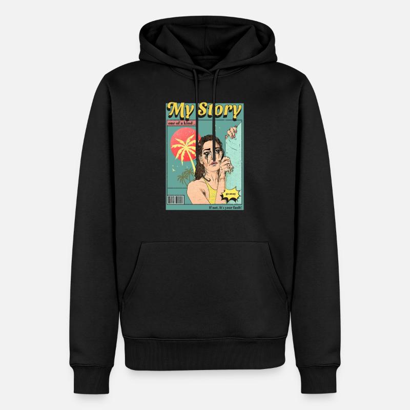 Comic Buch - Männer Premium Bio Hoodie - Schwarz