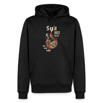 Sylt partytage 2022 Ich war dabei Lustig - Männer Premium Bio Hoodie - Schwarz - Vorne - Nico (187cm)