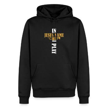 In Jesus Name I Play Trumpet Player Trumpeter - Männer Premium Bio Hoodie - Schwarz - Vorne - Nico (187cm)