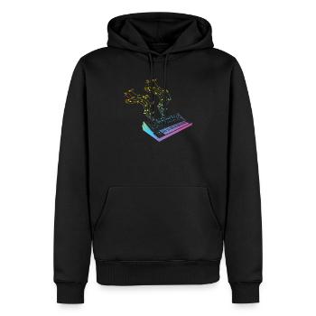 Piano Clavier Piano Musique Pianiste Pianiste - Sweat à capuche Premium bio Homme - noir - Devant - Nico (187cm)