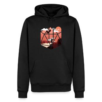 RPG-RPG-Tabletop-Rollenspiele Gamer-Rollenspiel - Männer Premium Bio Hoodie - Schwarz - Vorne - Nico (187cm)
