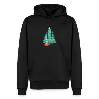 Weihnachtsbaum Tannenbaum Weihnachtsgeschenk - Männer Premium Bio Hoodie - Schwarz - Vorne - Nico (187cm)