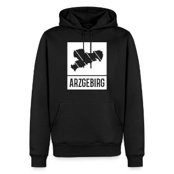 Arzgebirg Hammer Bergbau - Männer Premium Bio Hoodie - Schwarz - Vorne - Nico (187cm)