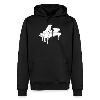 Piano Lover Pianist Piano Keyboard Player - Men’s Premium Organic Hoodie - black - Front - Nico (187cm)