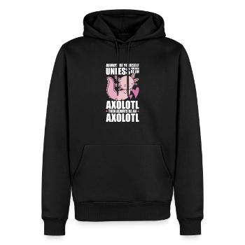 Always be yourself Axolotl - Männer Premium Bio Hoodie - Schwarz - Vorne - Nico (187cm)