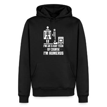 I'm An X-Ray Tech Of Course I'm Humerus Radiology - Männer Premium Bio Hoodie - Schwarz - Vorne - Nico (187cm)