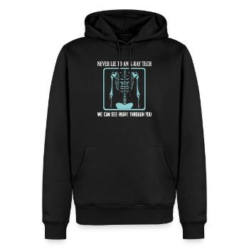Never Lie To An X-Ray Tech X-Ray Rad Tech Radiolog - Männer Premium Bio Hoodie - Schwarz - Vorne - Nico (187cm)