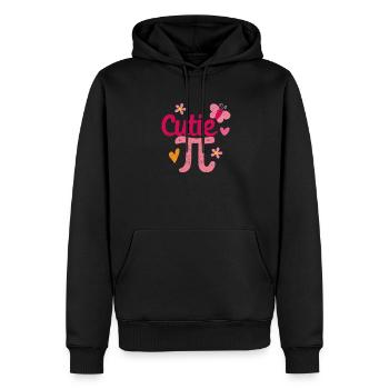 Cutie Pi Day Drôle Mignon Nerd Geek Pretty Math - Sweat à capuche Premium bio Homme - noir - Devant - Nico (187cm)