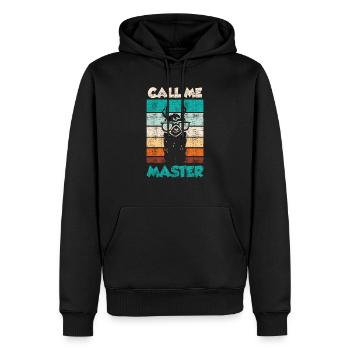 Appelez-moi Master 2023 - Sweat à capuche Premium bio Homme - noir - Devant - Nico (187cm)