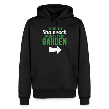 Ich pflanzte ein Kleeblatt in diesem Garten Irisch - Männer Premium Bio Hoodie - Schwarz - Vorne - Nico (187cm)