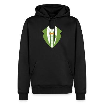 Leprechaun Fumer la Saint-Patrick Irlandais chanceux - Sweat à capuche Premium bio Homme - noir - Devant - Nico (187cm)