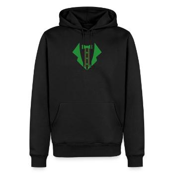 Leprechaun Smoking St. Patricks Day Irish Lucky - Männer Premium Bio Hoodie - Schwarz - Vorne - Nico (187cm)