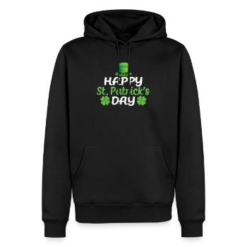 Happy St. Patrick's Day Lustig Glücklich Irisch - Männer Premium Bio Hoodie - Schwarz - Vorne - Nico (187cm)