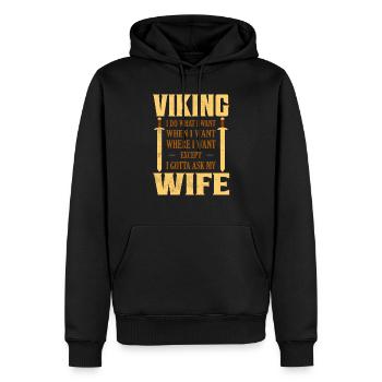 Viking I Do What I Want When I Want Odin - Männer Premium Bio Hoodie - Schwarz - Vorne - Nico (187cm)