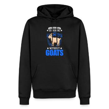 Chèvres Cadeau Chèvre Hôte Chèvre - Sweat à capuche Premium bio Homme - noir - Devant - Nico (187cm)