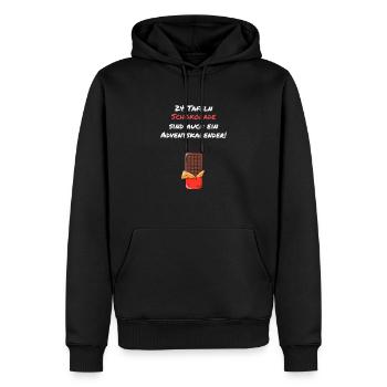 Adventskalender mit 24 Tafeln Schokolade - Männer Premium Bio Hoodie - Schwarz - Vorne - Nico (187cm)