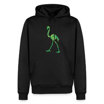 Le mignon trèfle flamant rose quitte le St. Pat irlandais - Sweat à capuche Premium bio Homme - noir - Devant - Nico (187cm)
