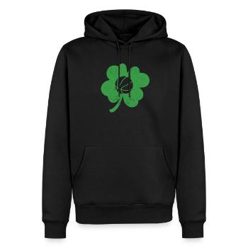 Entraîneur des joueurs de basketball Kleeblatt St. Patricks - Sweat à capuche Premium bio Homme - noir - Devant - Nico (187cm)