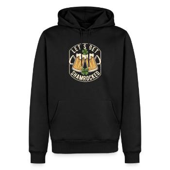 Fête de la Saint-Patrick Boire de la bière irlandaise Let’s Get - Sweat à capuche Premium bio Homme - noir - Devant - Nico (187cm)