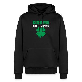Kiss Me I'm Filipino Irisch St Patricks Day - Männer Premium Bio Hoodie - Schwarz - Vorne - Nico (187cm)