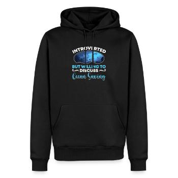 Marine Biologist Marine Biology - Men’s Premium Organic Hoodie - black - Front - Nico (187cm)